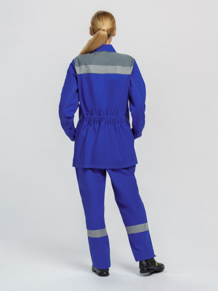 Костюм СМЕНА женский с БР (васильковый/серый)