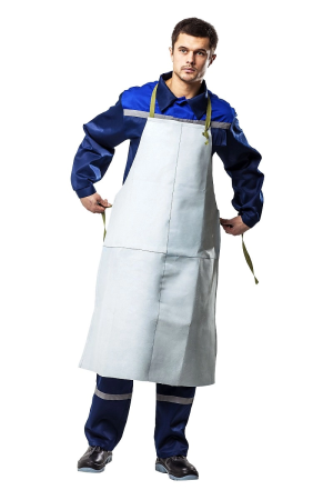 Фартук спилковый (серый)