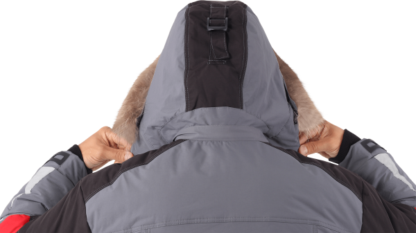 Куртка ХАЙ-ТЕК зимняя (серый/красный/черный)