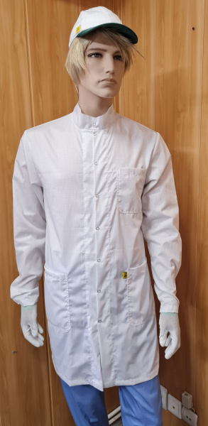 Халат DOKA-I003 антистатический (белый)