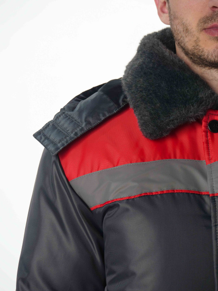 Костюм Т-УЛЬТРА-2 зимний с ПК (т.серый/красный)