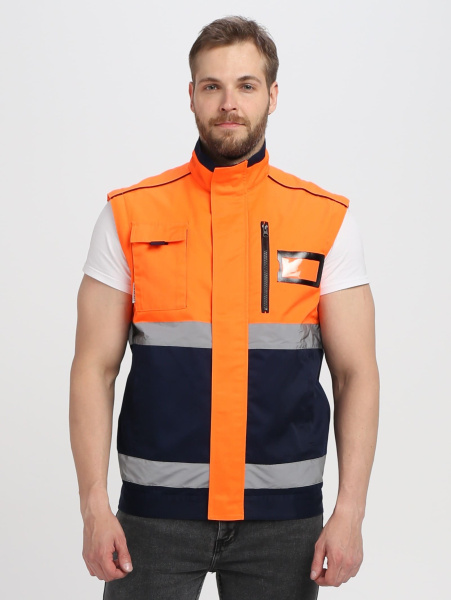 Куртка-трансформер PROFLINE SPECIALIST МВО сигнальная (оранжевый/т.синий)