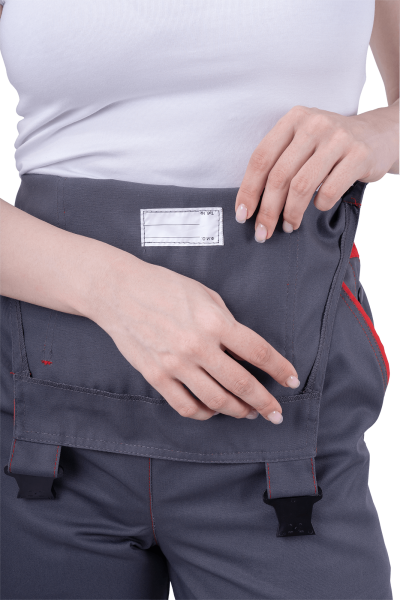 Полукомбинезон ХАЙ-ТЕК женский (серый/красный/черный)