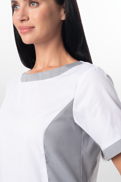 Костюм ГРАЦИЯ женский с БР (серый/белый)