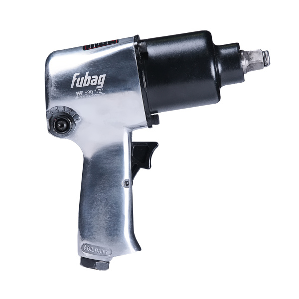 Пневмогайковерт ударный FUBAG IW580 1/2 дюйма с набором головок в кейсе