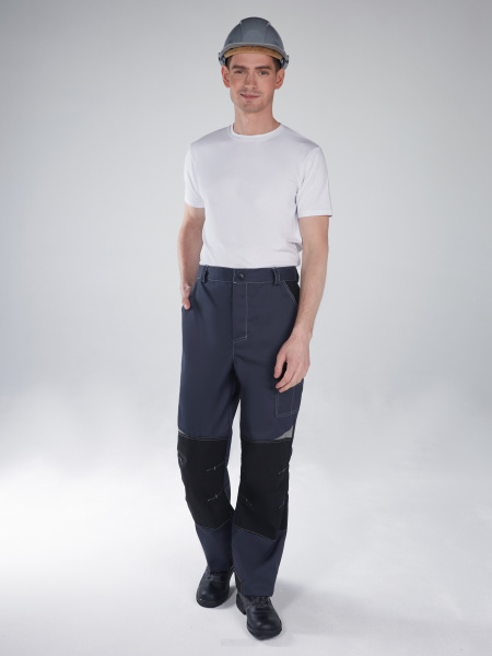 Костюм ВЕКТРОН-1 с БР (т.серый/св.серый/черный)