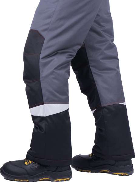 Костюм КМ-10 ЛЮКС зимний 3-4 класс c ПК (серый/красный)