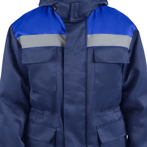 Костюм БУРЯ-СП СОП с ПК 3кл.защиты утепленый (т.синий/васильковый)