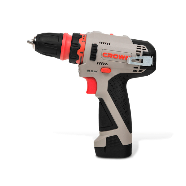 Аккумуляторный шуруповерт CROWN CT21072HQX-2 BMC 12В Li-ion 2х2,0Ач 380/1250об/мин