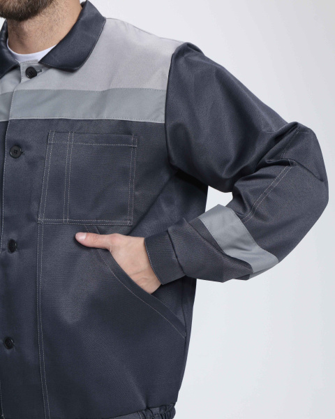 Костюм ЛИГОР-1 СОП NEW с БР (т.серый/св.серый)