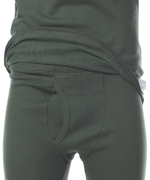 Белье нательное зимнее с начесом (оливковый)