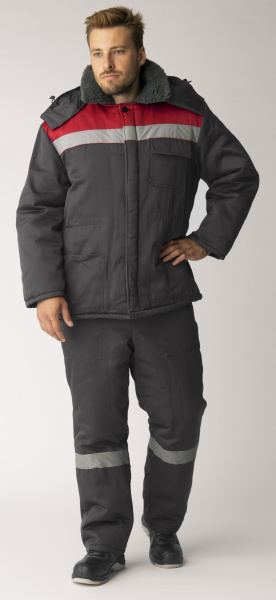 Костюм Т-УЛЬТРА-1 СОП зимний с БР (т.серый/красный)