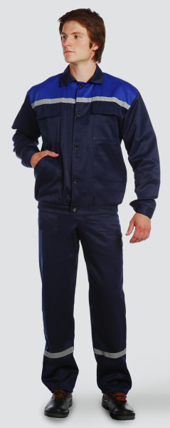 Костюм ТЕХНИК-2 СОП с ПК (т.синий/васильковый)