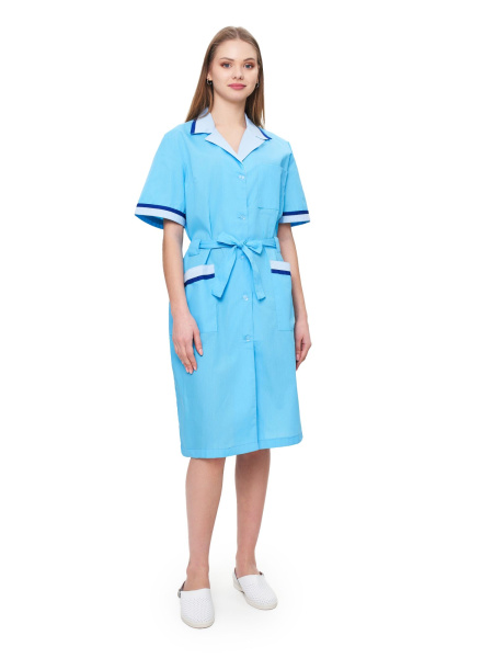 Халат ПРИБОЙ женский (голубой/св.голубой/василек)