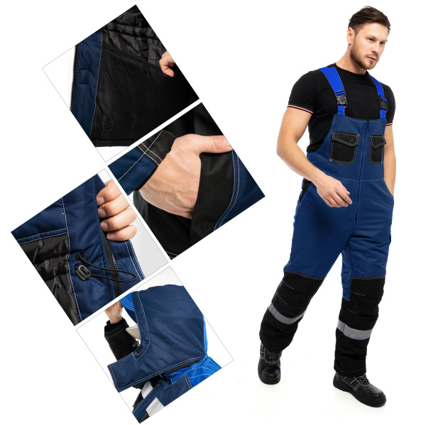 Костюм ЮКОН-МЕМБРАНА зимний с ПК (т. синий/черный/васильковый)