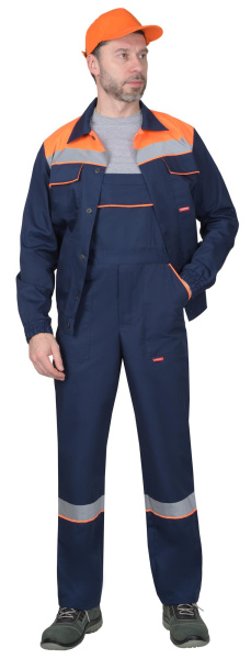 Костюм СИРИУС-МАСТЕР с ПК (т.синий/оранжевый)