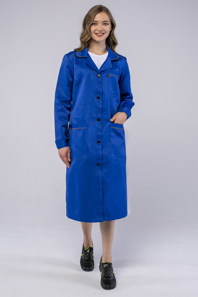 Халат для ИТР женский (васильковый)