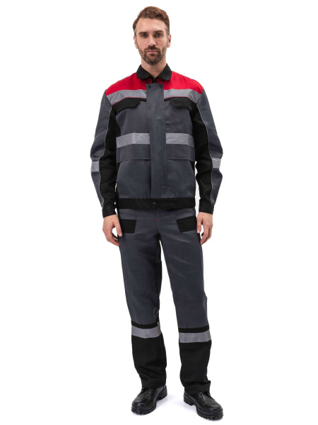 Костюм РЕСПЕКТ с ПК (серый/черный)