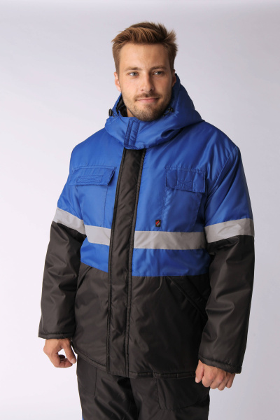 Костюм МЕГРЕС-2 СОП зимний с ПК (васильковый/черный)