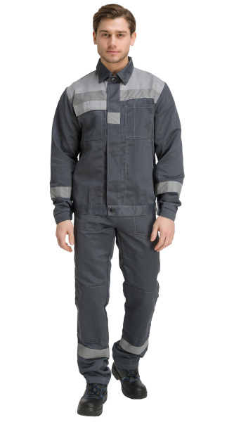 Костюм RONTA KS812 с ПК (т.серый/св.серый)
