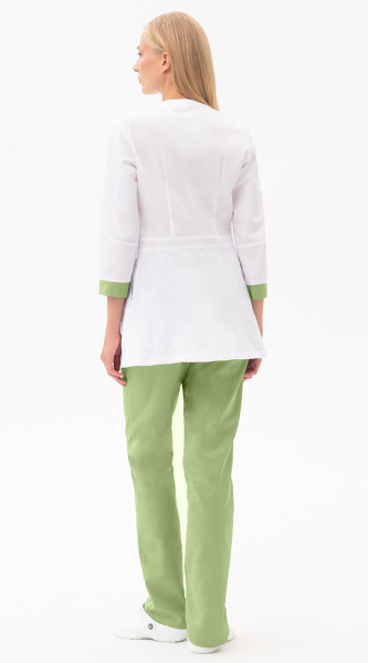 Костюм МИРАЖ женский с БР (белый/св.зеленый)