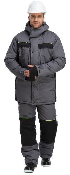 Костюм RONTA KS920 зимний с БР (т.серый/черный/лаймовый)