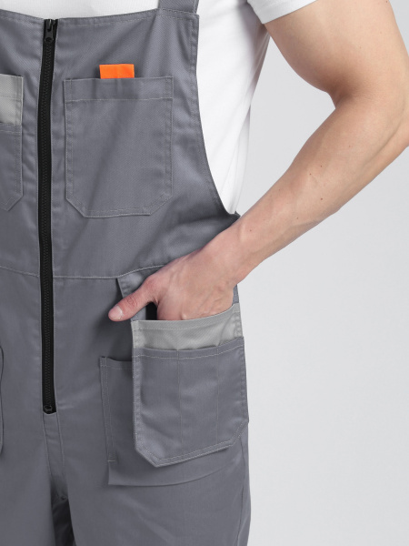 Костюм ДРАГА-2 с ПК (серый/св.серый/оранжевый)