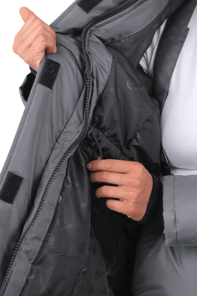 Костюм ГАЛАКТИКА женский зимний с БР (серый/бирюза)