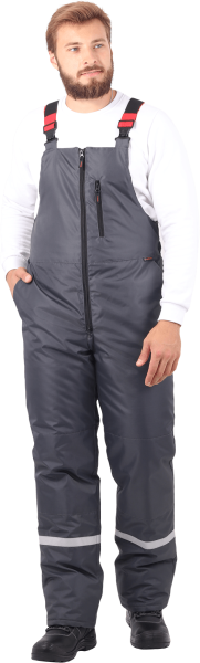 Костюм РОУД зимний с ПК (т.серый/красный)