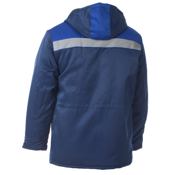 Куртка БРИГАДИР зимняя с манжетами с СОП (т.синий/васильковый)