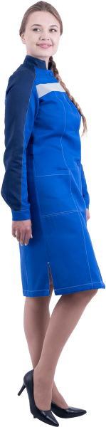 Халат РОУД женский (василек/т.синий)