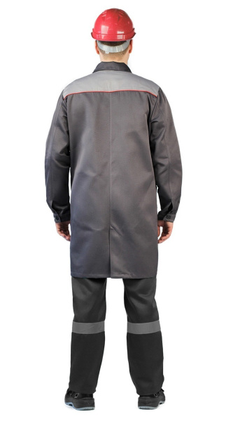 Халат ФАВОРИТ (серый/св.серый/красный)