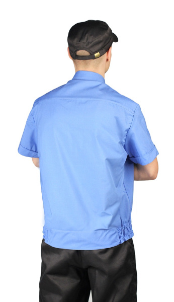 Рубашка ОХРАНА на резинке (голубой)