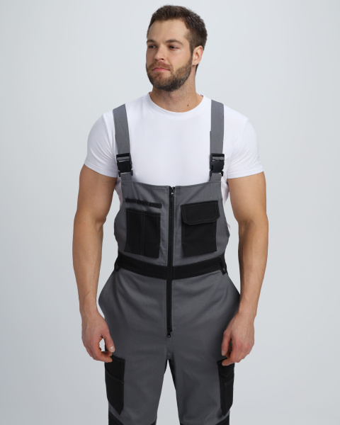 Полукомбинезон МИЛАН СН (т.серый/черный)