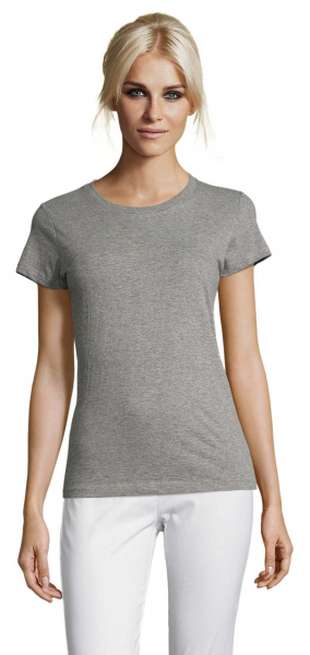 Футболка REGENT WOMAN женская (серый меланж)