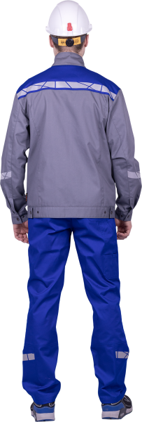 Куртка СТРОНГ (серый/васильковый)