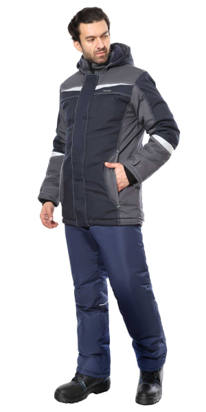 Куртка СИРИУС-ОЗОН зимняя (синий/серый)