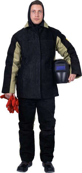 Костюм сварщика комбинированный спилок/брезент утепленный 2.6