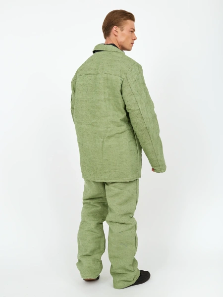 Костюм СВАРЩИК зимний брезентовый 480 г/м2 с БР (хаки)