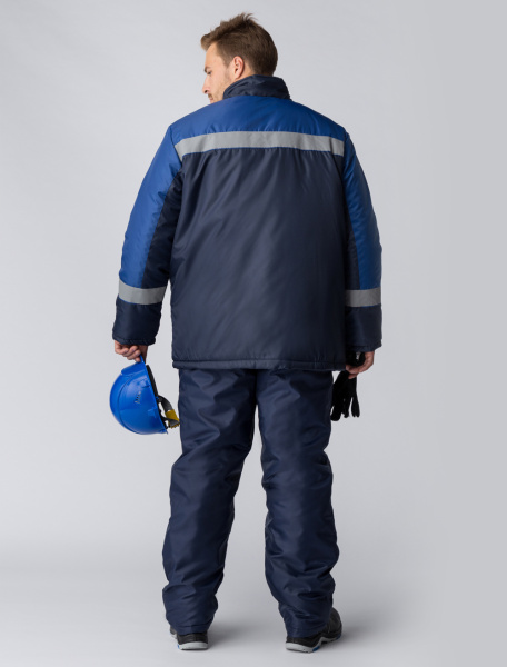 Костюм зимний Стандарт, брюки, темно-синий/васильковый