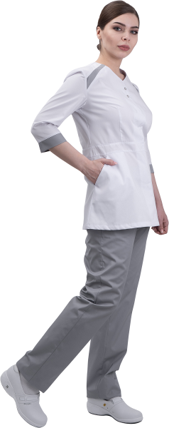 Костюм МИРАЖ женский (белый/серый)