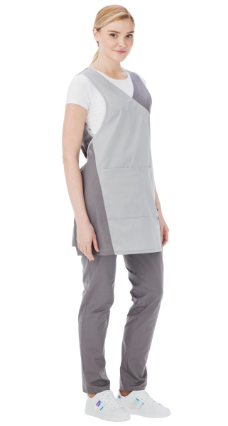 Фартук-сарафан КЛЭР женский (серый/т.серый)