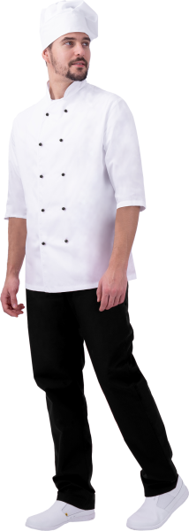 Костюм ШЕФ-ПОВАР (белый/черный)