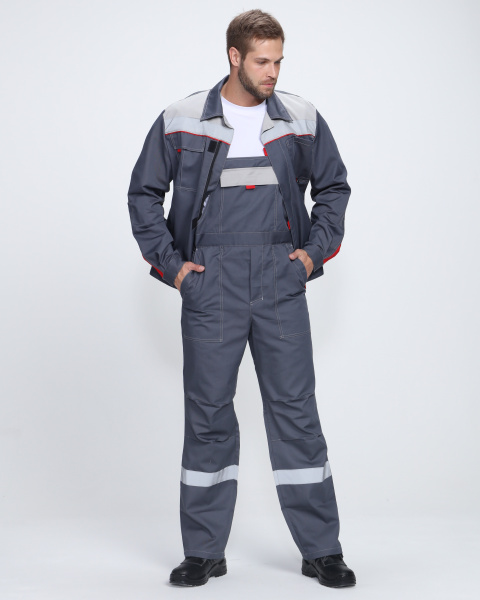 Костюм ФЛОФТ-2 ПРЕМИУМ СОП IMP с ПК (т.серый/серый/красный)