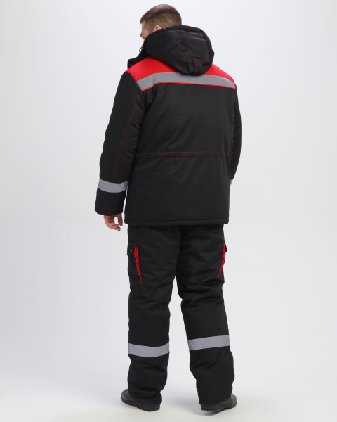 Костюм НЕЙЧ-ПРЕМИУМ CH зимний с ПК (черный/красный)