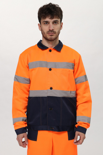 Костюм ДОРОЖНИК ОЛИМП с ПК (оранжевый/т.синий)