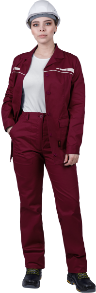 Костюм ОПЕРАТОР женский с БР (бордовый)