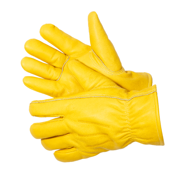 Перчатки FORCE GOLD ZIMA цельнокожаные утепленные (желтый)