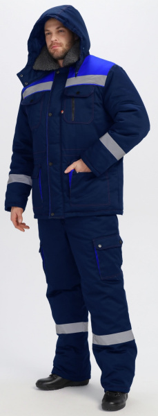 Костюм НЕЙЧ-ПРЕМИУМ зимний с ПК (т.синий/васильковый)