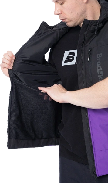 Жилет BRODEKS URBAN KW 133 зимний (фиолетовый/черный)